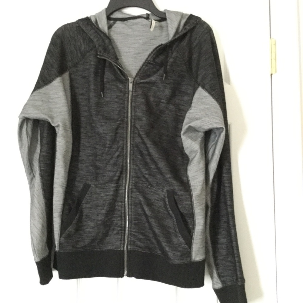 Calvin Klein hoodie w front zipper Grey size Large
